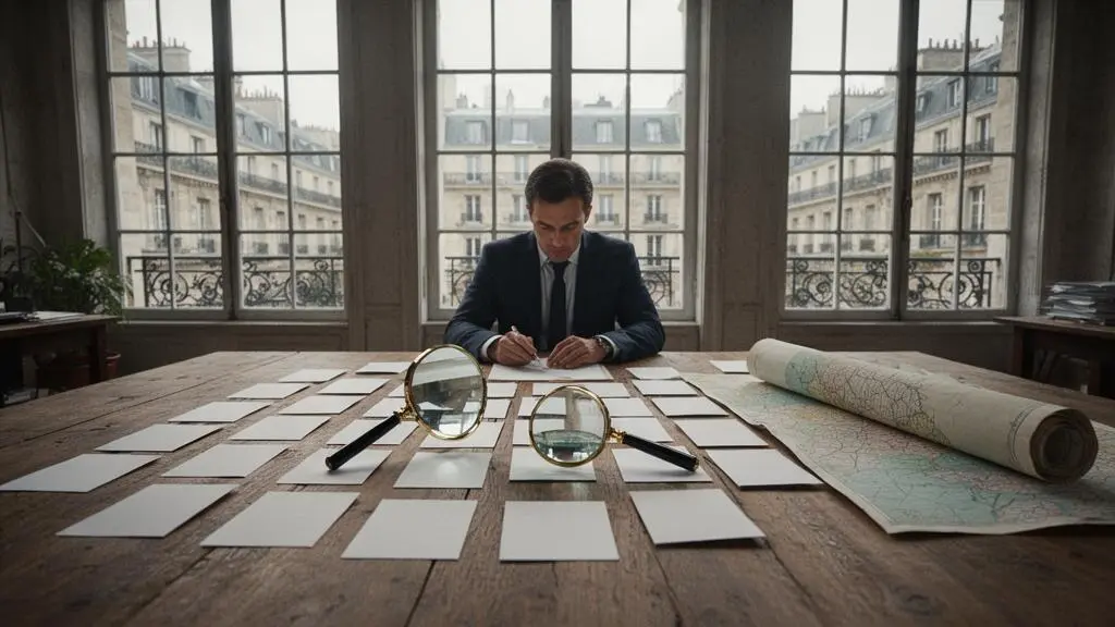 Entrepreneur examinant seul les données de son marché à l'aide d'outils simples, sans recourir à un cabinet de conseil