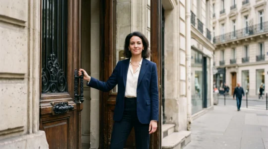 Entrepreneur français au début de son parcours de création d'entreprise, dans un cadre urbain typique de France